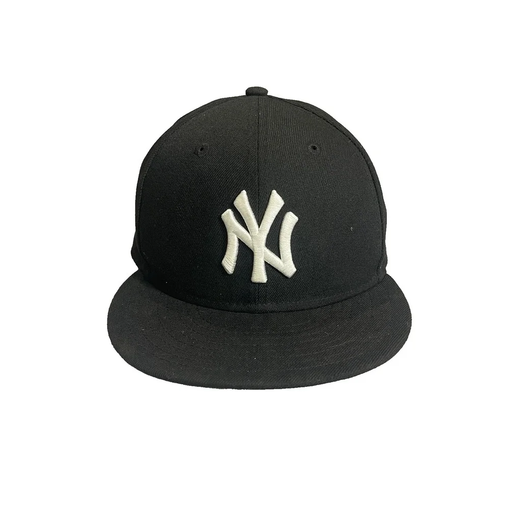 New York Yankees Hat Cap New Era 59FIFTY Fitted Mens 7 Black Baseball MLB